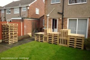 The raw pallets of shed - Tigress, Merseyside