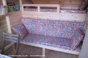 Sofa Bed as a Sofa of shed - Archie's Adventure Centre, Cheshire