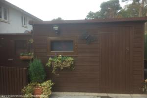 Outside of shed - The Beauty Shed, Moray