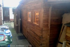 Front view of shed of shed - Man cave mark 2, Denbighshire