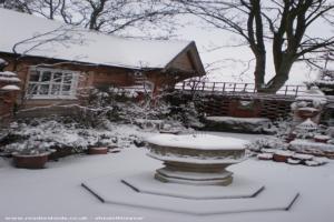 The Cabin: exterior in the snow of shed - The Talliston Cabin, Essex
