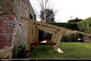 Frame in construction of shed - Old Yolks Home, South Yorkshire