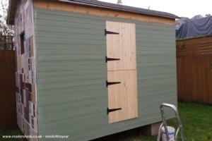 Exterior, Barn yard style door - work in progress of shed - Studio Shed, Greater London