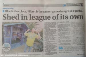 Local paper of shed - Filbert, Leicestershire