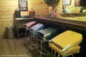 Inside boat seats of shed - Jackson's Brew Pub, Oklahoma