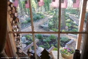 View from the window of shed - Teasel's Wood Cabin, Nottinghamshire