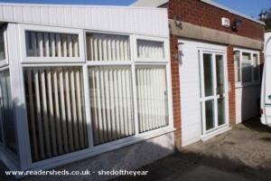 Front view of shed - Charlie's Bar, Flintshire