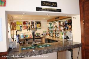 Bar view of shed - Charlie's Bar, Flintshire