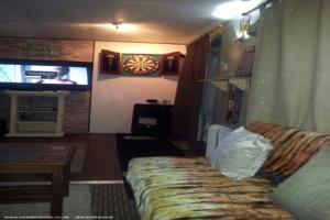 dartboard area and entertainment of shed - THE TROFF , Neath Port Talbot