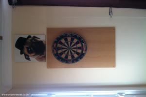 Dartboard of shed - The Man Cave, Northamptonshire