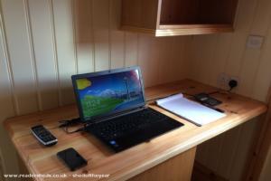 Interior Office Space of shed - Shepherd's Hut, Lancashire