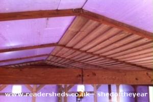 Feather edge roof design of shed - Lodge 54, Kent