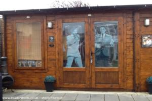front view of shed - 'Elvis Bar', Redcar and Cleveland