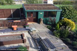 Ariel view (green roof) of shed - My Shed My Rules!, West Yorkshire
