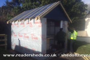 Keeping it watertight of shed - Tyddyn Isaf Beach Huts, Isle of Anglesey