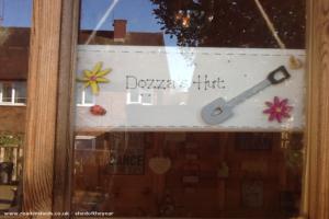 Signage on Door of shed - Dozza's Hut, West Midlands