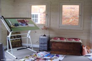 Drawing office of shed - My Hut, Surrey