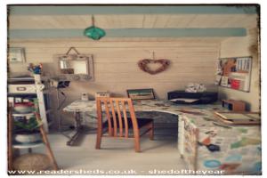 office corner of shed - Crafty Monkey at the beach..., Cambridgeshire