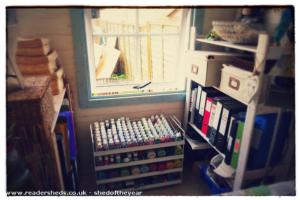 filing and paints corner of shed - Crafty Monkey at the beach..., Cambridgeshire