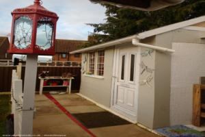 Outside, Side view and patio of shed - The Wendyhouse Workshop, Gloucestershire