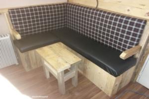 Seating of shed - The drunken duck, West Yorkshire