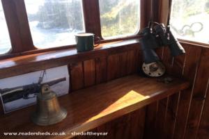 Inside looking front and starboard. of shed - The Maggie Ewing, Highland
