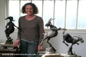Me and my sculptures of shed - Barbara's Studio, City of London