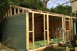 part of the build of shed - The Joiner's Arms, Lincolnshire