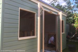 double glazed doors on of shed - The Joiner's Arms, Lincolnshire