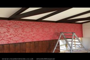 inside decorating of shed - The Joiner's Arms, Lincolnshire