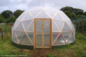 Front (if you can have a front on a dome) of shed - Geodesic Dome, Cornwall