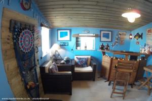 Wide shot of shed - The crabs Head, Devon