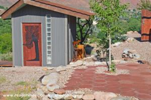 The front view of shed - Desert frog pad, Utah