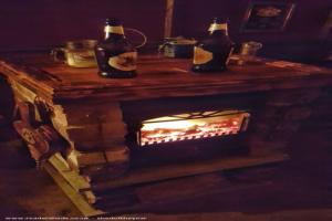 Fireplace of shed - The Smiths Arms, Durham