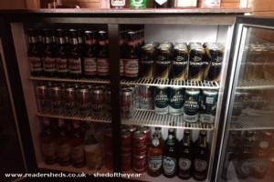 beer fridge of shed - STU'S SPORTS BAR, Lancashire