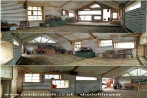 Inside panoramas of shed - Art studio PEG, Worcestershire