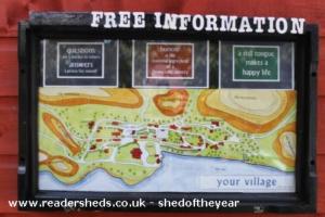 Notice board map of the village of shed - The Prisoner No 6, Buckinghamshire