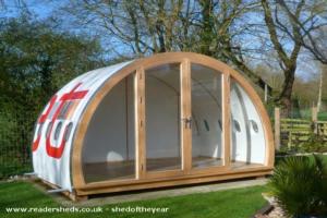 Front View of shed - DappR Aeropod, Suffolk