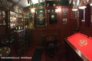 Panoramic wiew of bar of shed - Jackies Bar, Nottinghamshire
