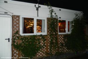 Outside at night of shed - Jackies Bar, Nottinghamshire