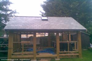 real slate of shed - Chestnut Cottage, Hampshire