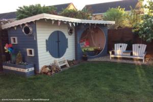 Front side view of shed - The playpod cube, Cambridgeshire