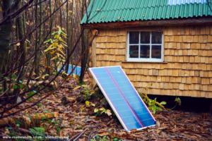 Shakes on wall, solar power of shed - The Shack, West Sussex