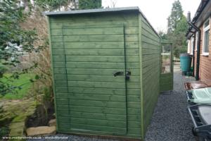 1.4m wide shed extending to 2.4m wide. of shed - Built not bought , Derbyshire