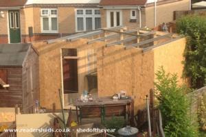 Build under way of shed - The Dudesheed, Tyne and Wear