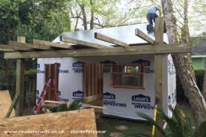 Building the pub shed. of shed - Tatum's Pub Shed, North Carolina