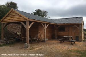 Full Front Aspect of shed - Overmill barn, Cornwall