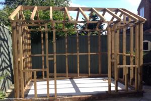 first stage walls of shed - Janes Studio, Merseyside