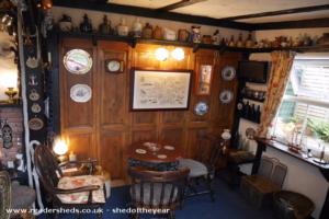 Wood Panelling & Seating Area of shed - The Mills Arms, Northamptonshire
