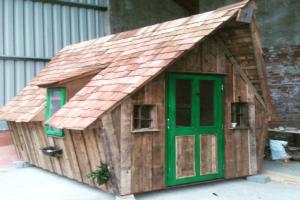 front view of shed - Santa's grotto , West Yorkshire